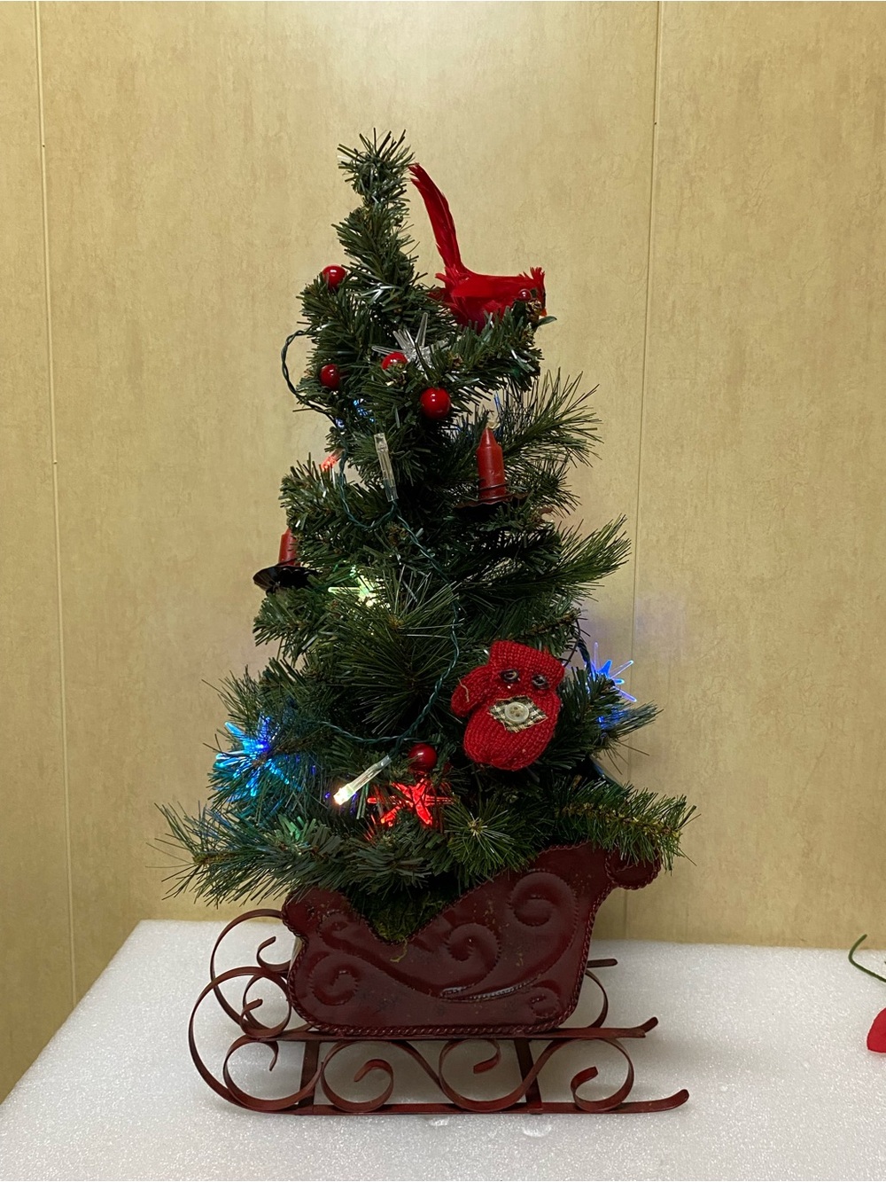 Vintage Rustic Holiday Sleigh Premade Arrangement